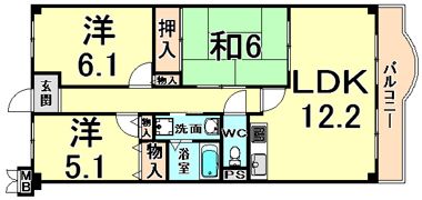 シュライン武庫川の間取り画像
