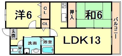 ツイン武庫川ウエストの間取り画像