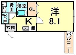 フジパレス1040立花の間取り画像
