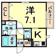 プラージュ武庫川 B棟の間取り画像