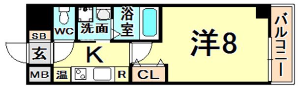 シティフラット尼崎の間取り画像