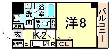 シティフラット尼崎の間取り画像