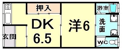 鍵田ハイツの間取り画像