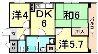 グランディア大物公園の間取り画像