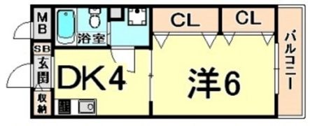 グランディア 大物公園の間取り画像