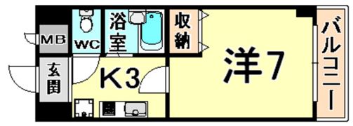 エムシステム武庫之荘1の間取り画像