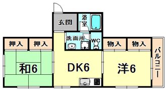 ハイツ友行の間取り画像