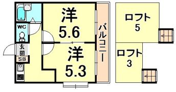 モナムール武庫之荘の間取り画像