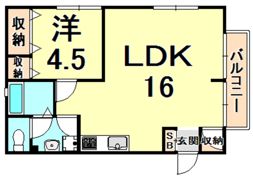 永橋ハイツの間取り画像