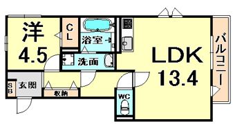 シャルム武庫元町の間取り画像
