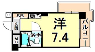 キューブ北武庫之荘IIの間取り画像