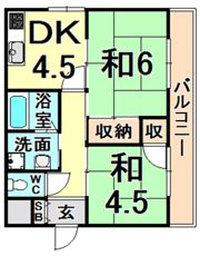 エメラルド西難波の間取り画像
