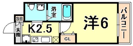 アリビオ立花Iの間取り画像