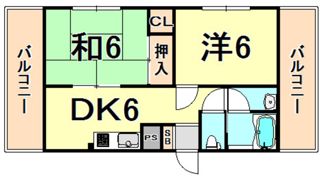 トレンディ立花の間取り画像