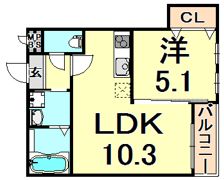 フジパレス塚口5番館の間取り画像