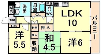 エクシード塚口の間取り画像
