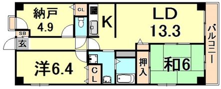 アミスタ塚口の間取り画像