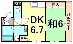 エスポワール塚口南の間取り画像