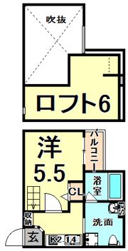 クレア瓦宮（クレアカワラノミヤ）の間取り画像