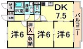 メゾンデール富松の間取り画像