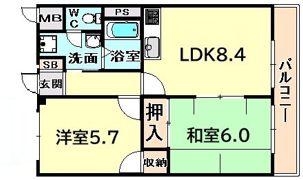 カーサミソノの間取り画像