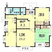 守田邸平屋建貸家の間取り画像
