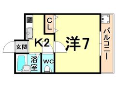 メゾンフジの間取り画像