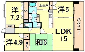ライオンズスクエア塚口アバンティアの間取り画像