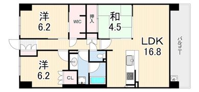 アトレ塚口ローレルコートの間取り画像