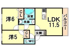 quatre saisons南塚口の間取り画像