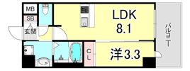 プレサンスブルーム新神戸の間取り画像
