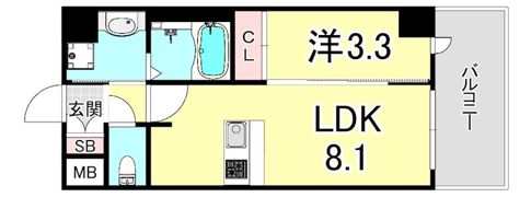 プレサンスブルーム新神戸の間取り画像
