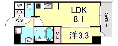 プレサンスブルーム新神戸の間取り画像
