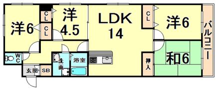 フォレスト伊丹の間取り画像