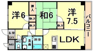 シャルマンコーポ荒牧の間取り画像