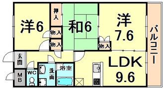 甚樹園マンション弍番館の間取り画像