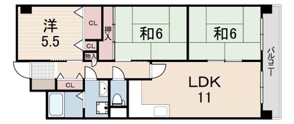 ボヌールソシアの間取り画像