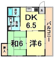 ハイツ桜ヶ丘2の間取り画像