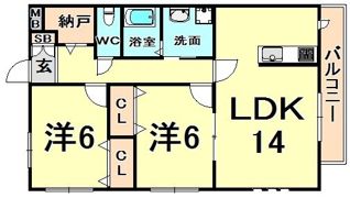 メゾン梅ノ木の間取り画像
