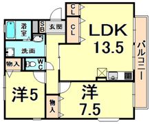 クレスト北ノ口の間取り画像