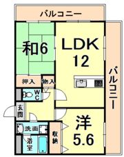 ヴィラ大鹿の間取り画像