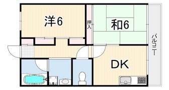 武庫之荘ガーデンの間取り画像