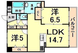 C＆Cローズガーデンの間取り画像