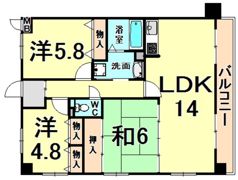 ハイネスコートの間取り画像