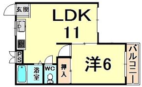 ヒルズ清水の間取り画像