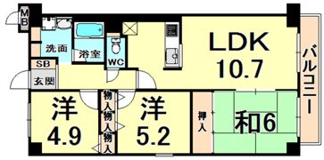 サンパティーク昆陽の間取り画像