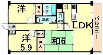 サンパティーク昆陽の間取り画像