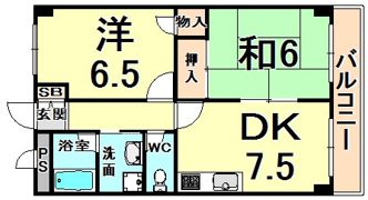 ヴィラ荻野の間取り画像