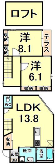 グリーンカーサの間取り画像