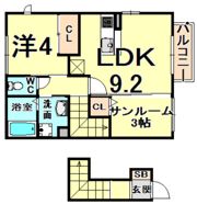 オーパス3の間取り画像